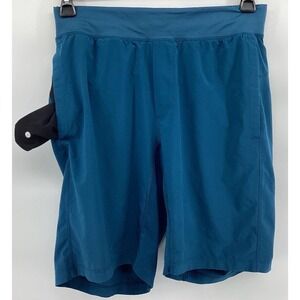 Lululemon Pace Breaker Linerless Shorts Size Medium Teal Blue Men's Athletic